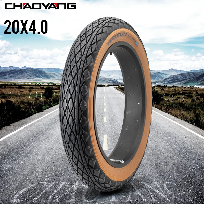 Arisun 20x4.0 FatBike Inner and Outer Tire Set Amber Sidewall H5193 AV-35 LST-900