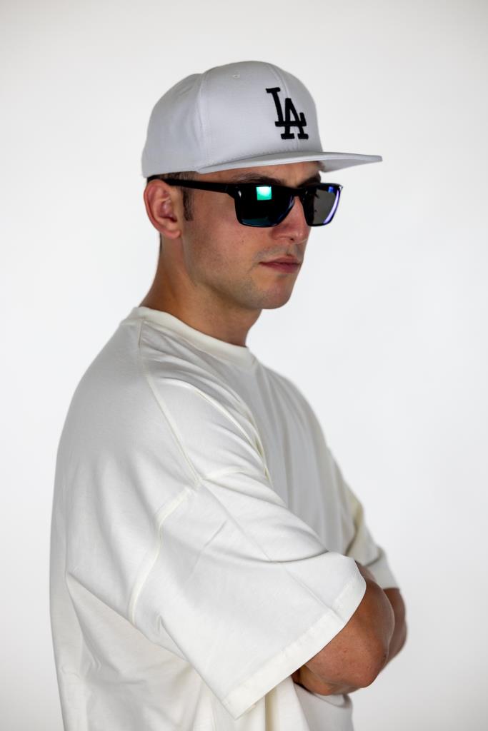 Beyaz Pyke Oversize Tişört