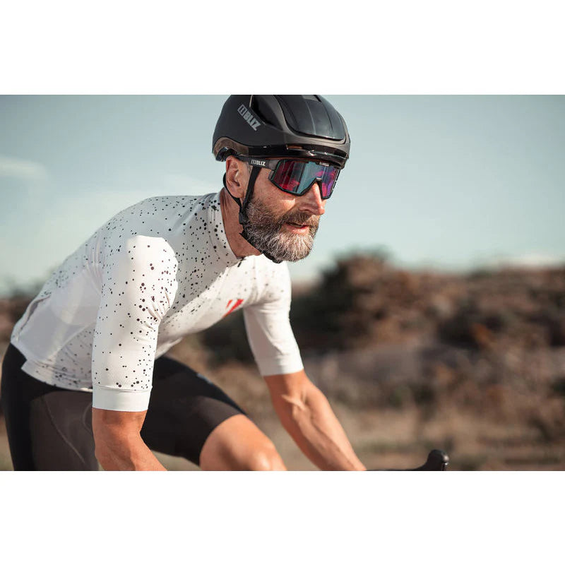 BLIZ Fusion Güneş Gözlüğü Nano Optics Nordic Light Matt Black Frame Begonia With Blue Multi Lens ZB70050633