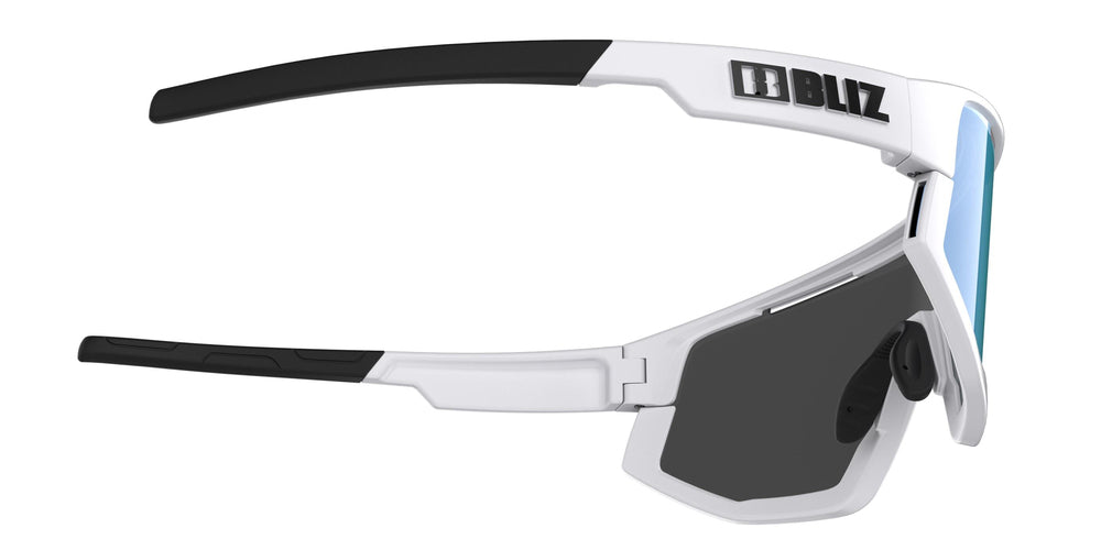 BLIZ Vision Optik Adaptör Uyumlu Güneş Gözlüğü Matt White Frame Smoke With Blue Multi Lens ZB70010437