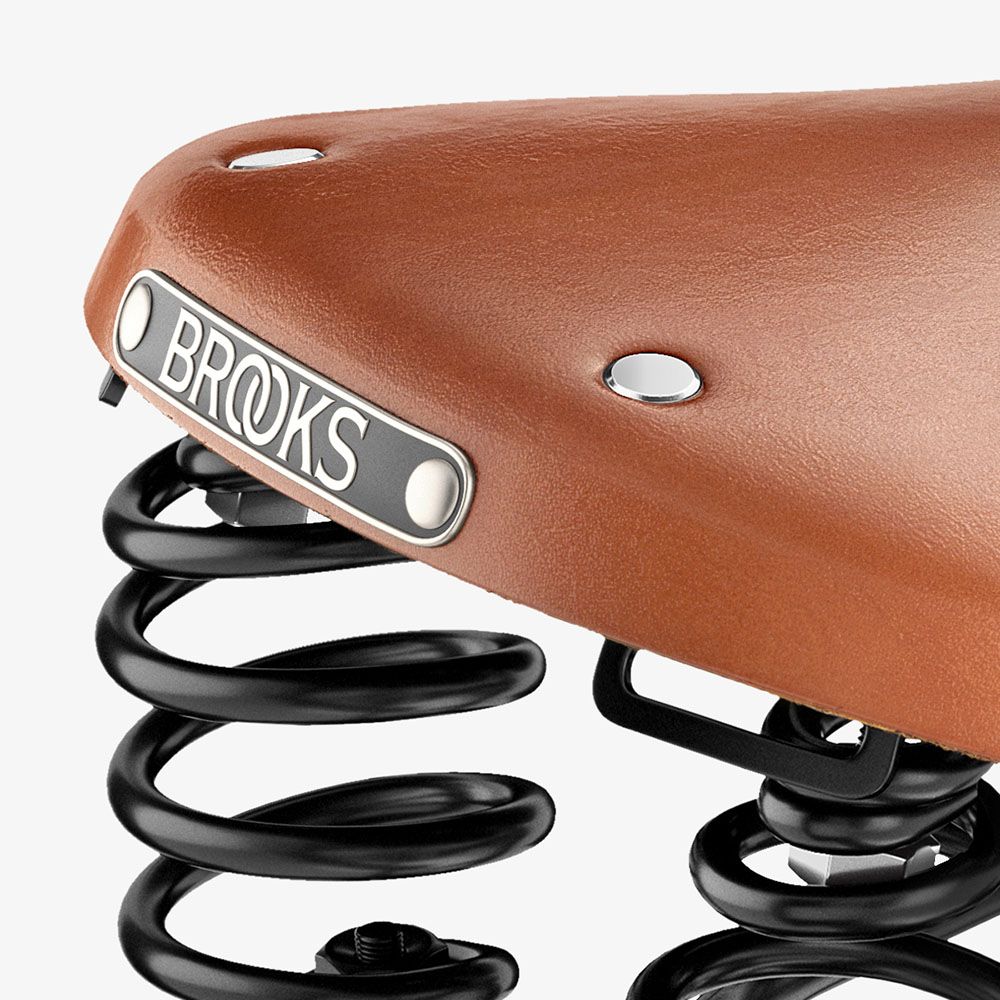 Brooks Flyer Deri Yaylı Bisiklet Selesi 175mm Bal Rengi B396H