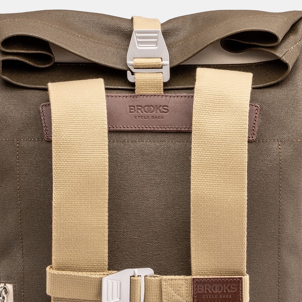 Brooks Pickwick Cotton Canvas Sırt Çantası Moss Kahverengi 26LT