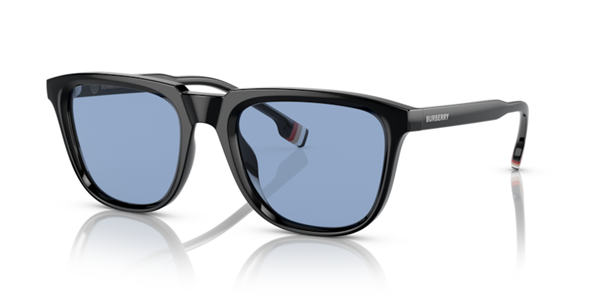 Солнцезащитные очки Burberry George 0BE4381U 300172 Черные Голубые 54 Ekartman