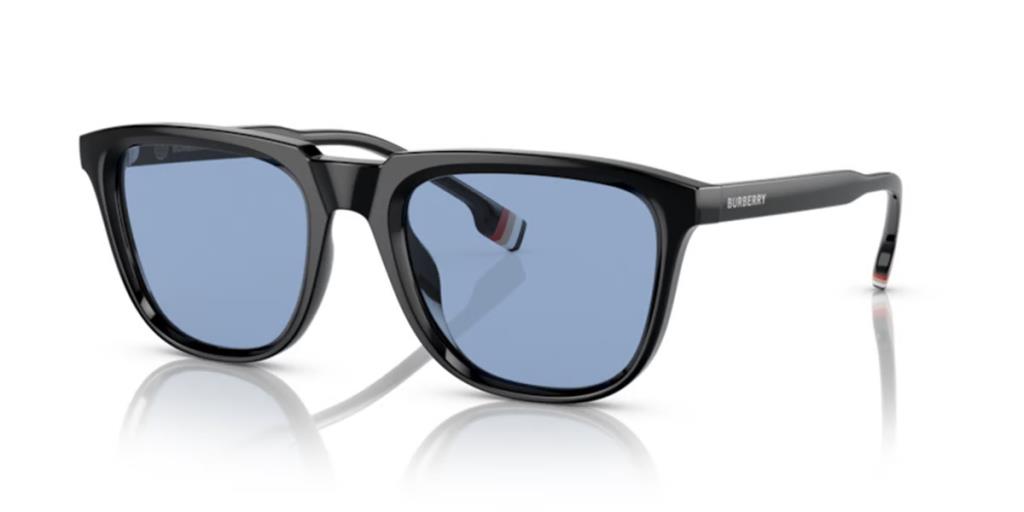 Солнцезащитные очки Burberry George 0BE4381U 300172 Черные Голубые 54 Ekartman