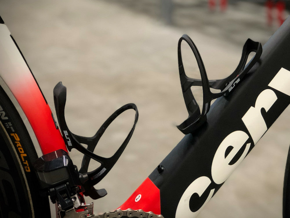 Клетка для бутылки Elite Leggero Carbon Bike, черный, красный