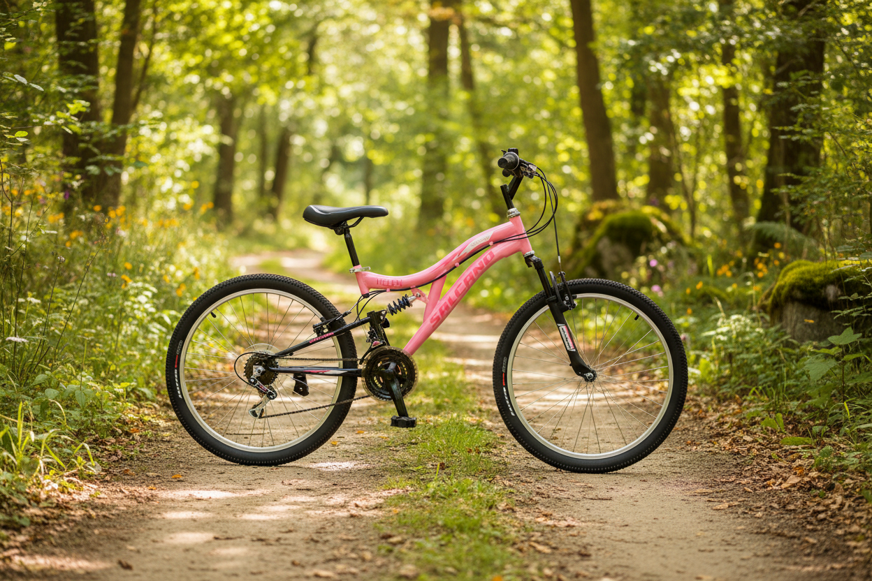 Salcano Helen 24 Jant Çift Amortisörlü Dağ Bisikleti - Orman Patikası