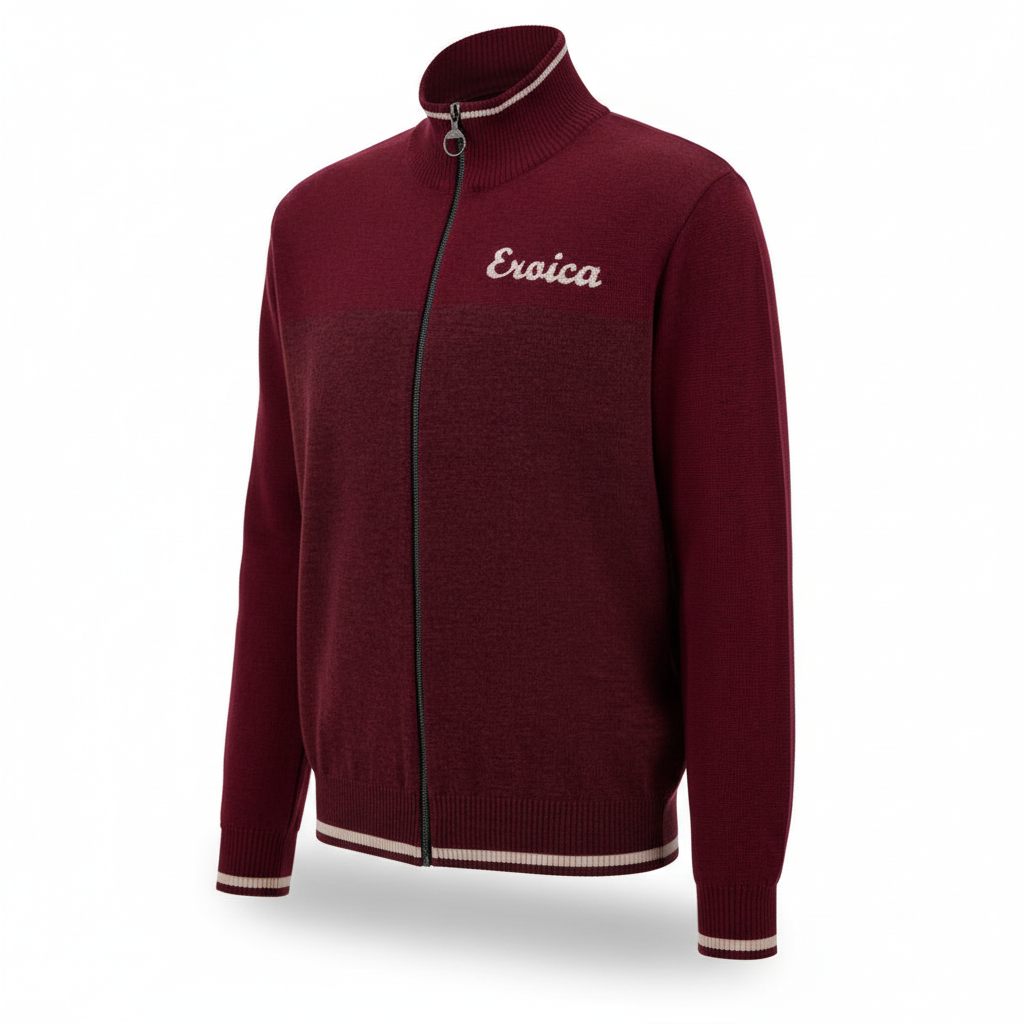 Santini VITA Eroica klasik yün bisiklet ceketi ön görünüm