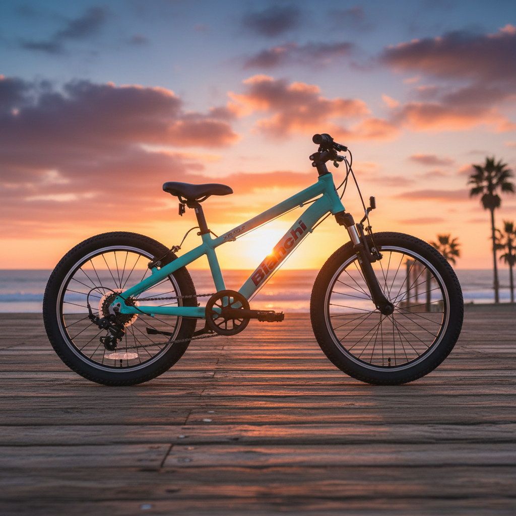 Bianchi XR20.2 sahil kenarında gün batımı