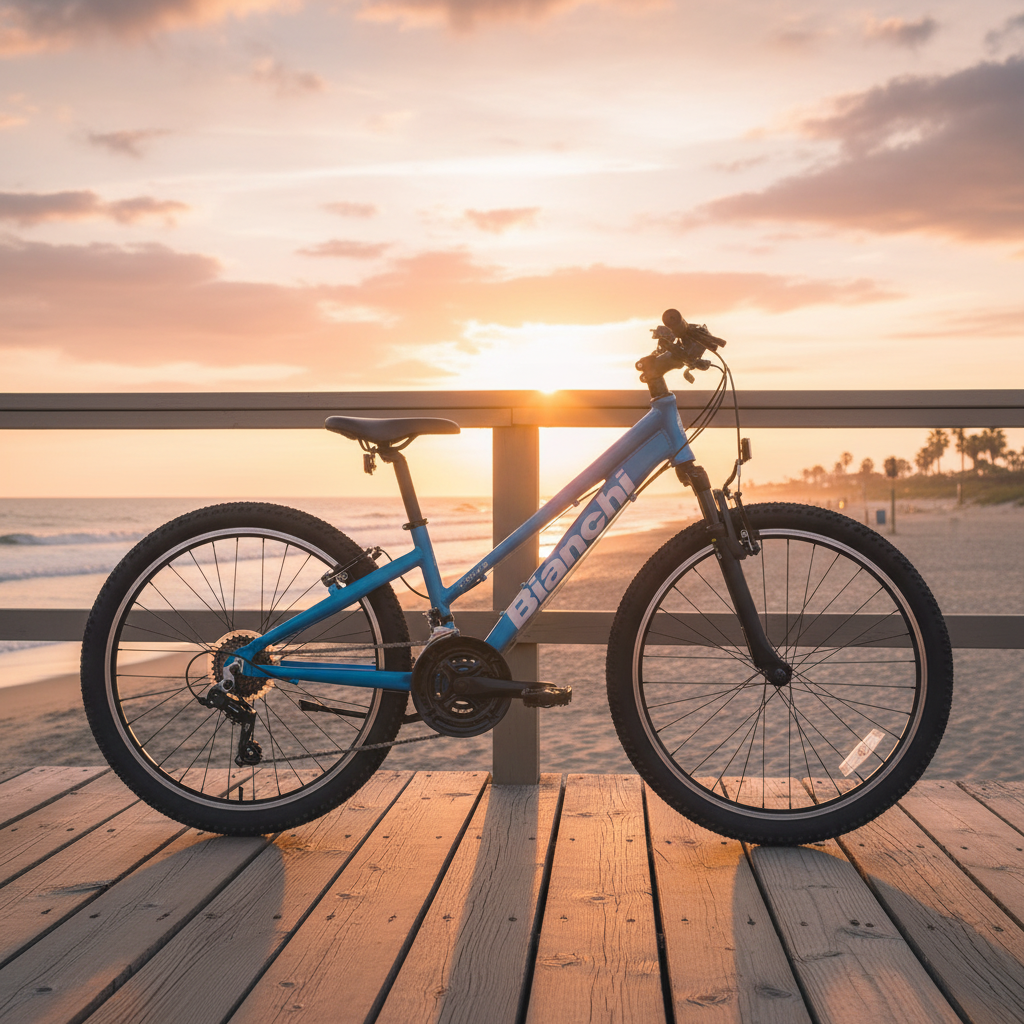 Bianchi XR24.3 sahil kenarında gün batımı