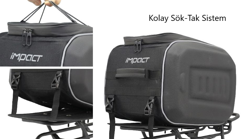 Impact E-HUMP Ek Pil Bölmeli E-Bike Arka Bagaj Çantası CNT-704