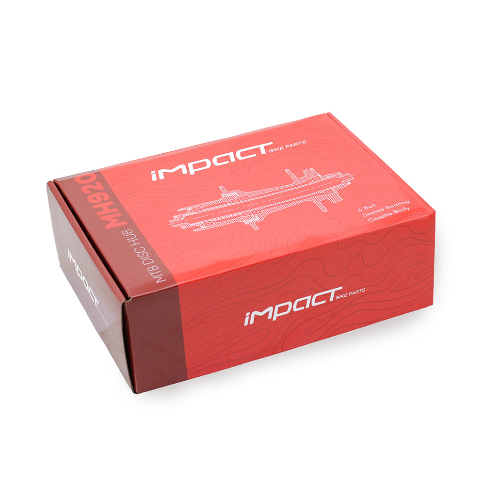 Impact MH920 Rulmanlı Ön Arka Göbek Seti 6 Vida 32 Delik QR ve Sokma Mil Uyumlu Kırmızı HZN-806