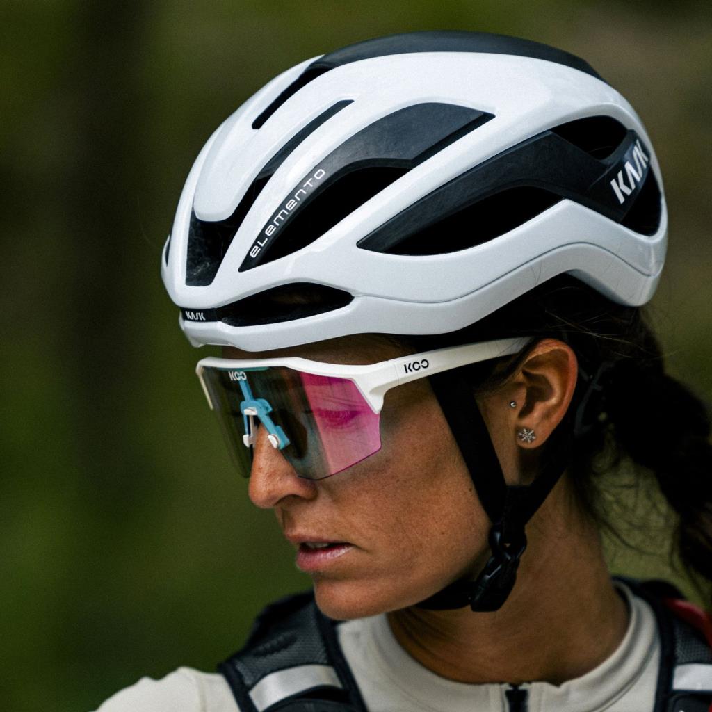 Kask Elemento Yol Bisiklet Kaskı Beyaz Large