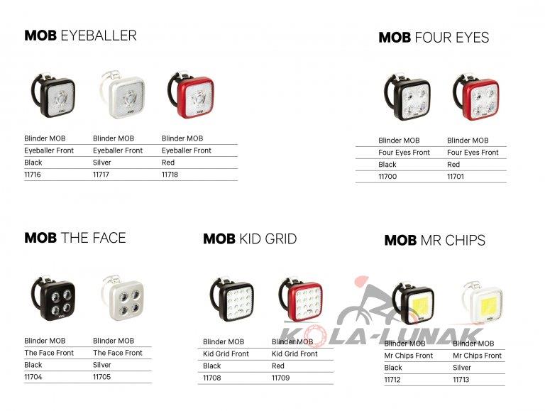 Knog Blinder Mob Four Eyes USB Rechargeable Front Light Red
