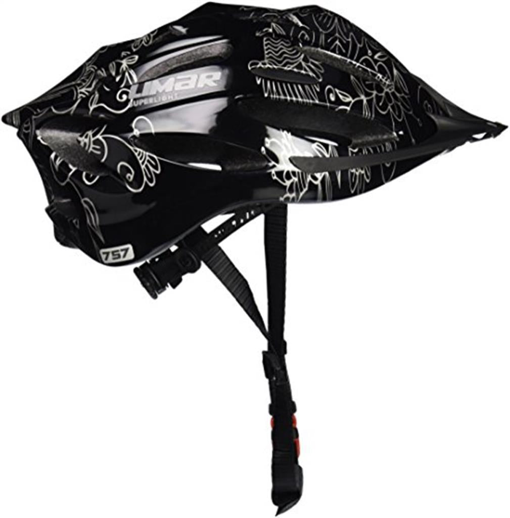 Limar 757 Superlight Glossy Black Flower Patterned Bicycle Helmet