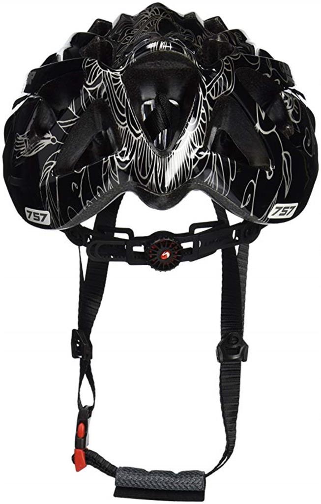 Limar 757 Superlight Glossy Black Flower Patterned Bicycle Helmet