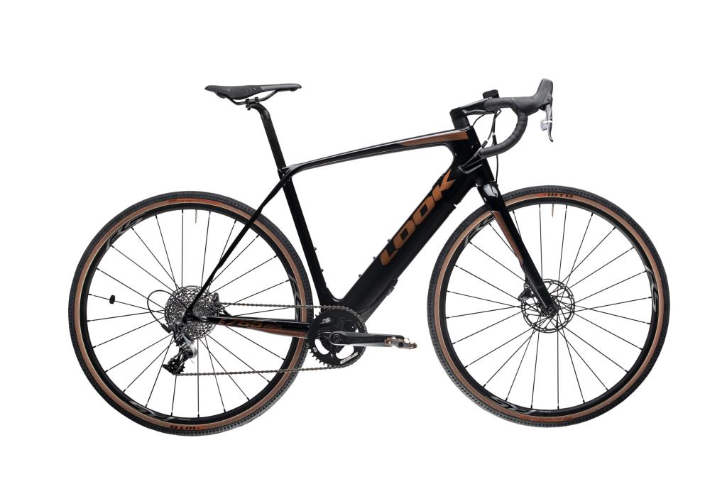 look e gravel bike Look E-765 Gravel Force Electric Gravel Bike Black-Bronze / M