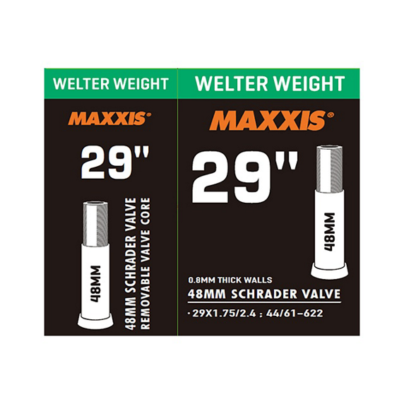 Maxxis Welter Weight 29x1,75-2,40 Толстая велосипедная камера с клапаном AV-48 мм