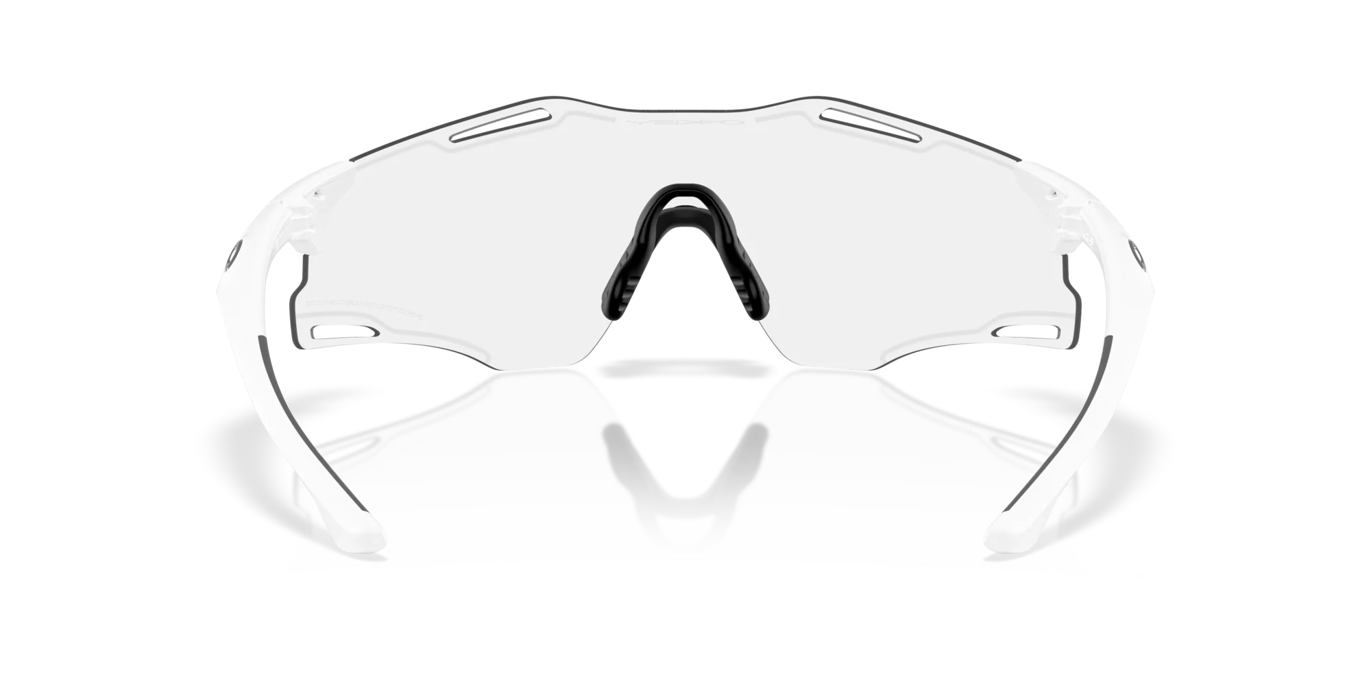 Oakley CYBR ZERO Photochromic Sunglasses 9512D 951201 Matte White Clear Photochromic 50% Black