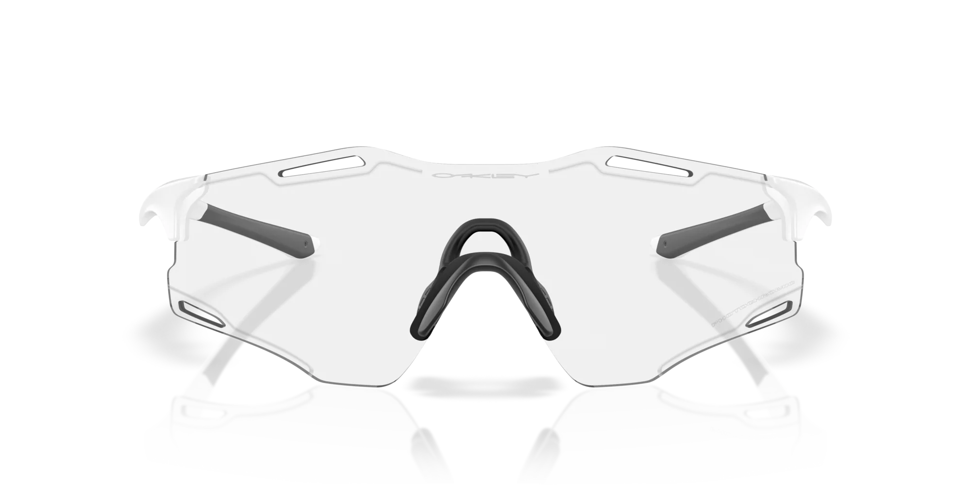 Oakley CYBR ZERO Photochromic Sunglasses 9512D 951201 Matte White Clear Photochromic 50% Black