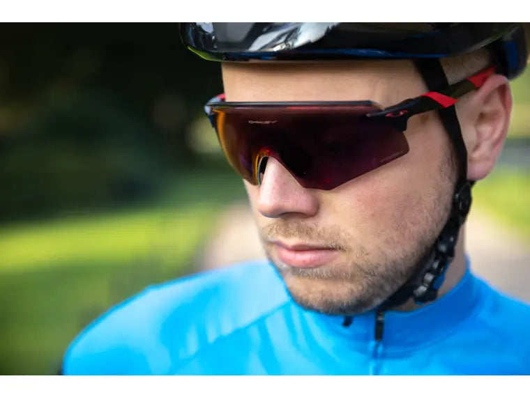 Велосипедные солнцезащитные очки Oakley Encoder матово-белые Prizm Trail Torch