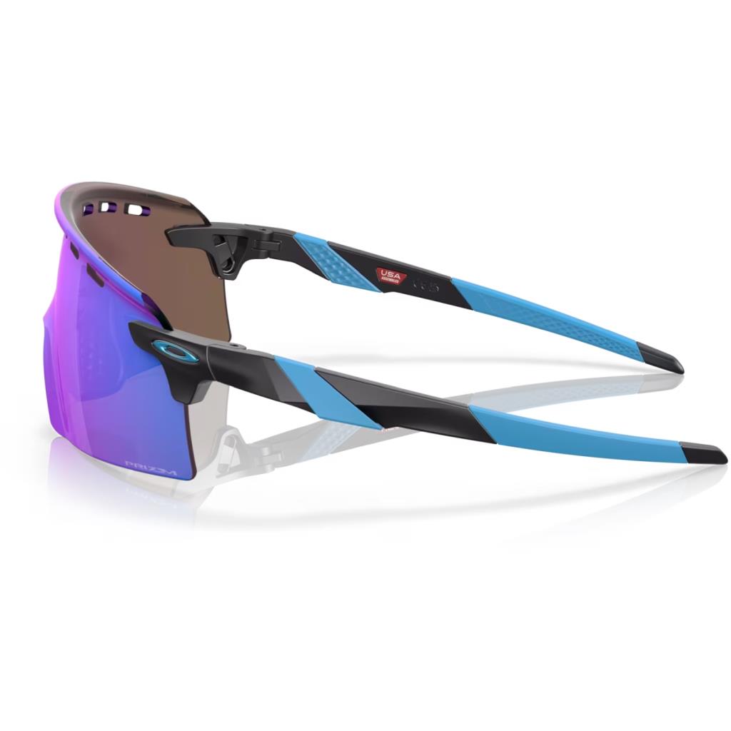 Солнцезащитные очки Oakley Encoder Strike с вентиляцией, матово-черные с сапфировым стеклом Prizm