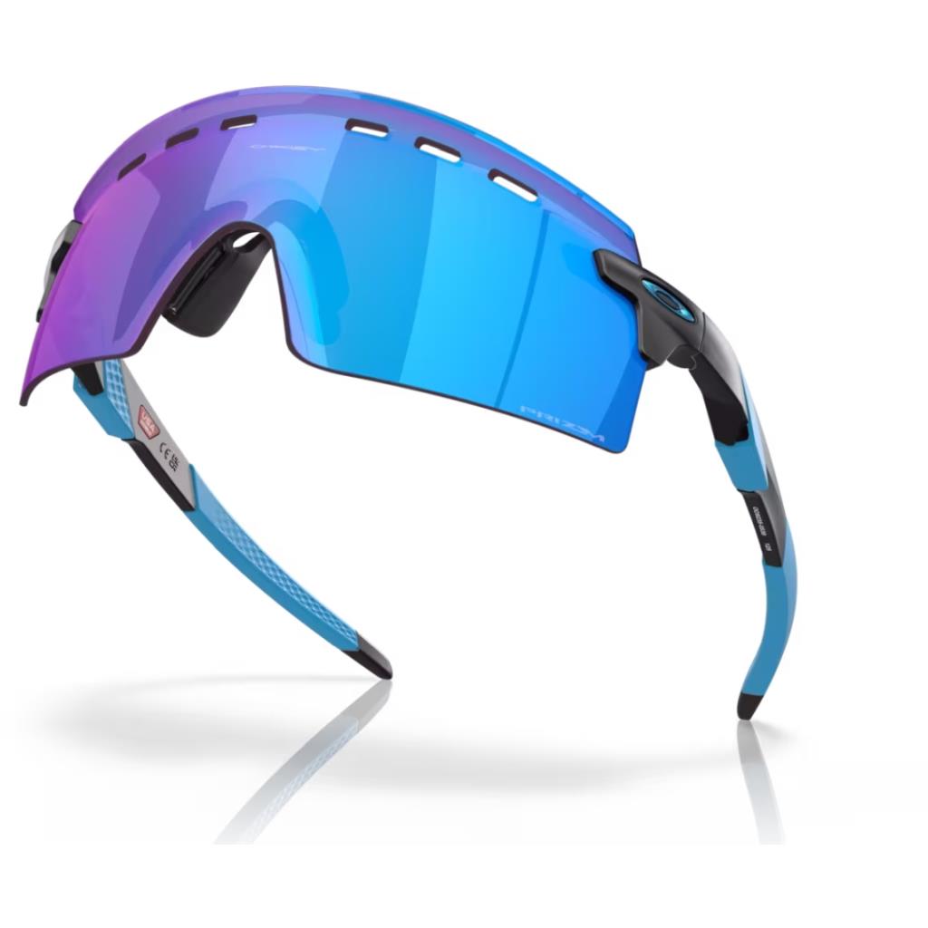 Солнцезащитные очки Oakley Encoder Strike с вентиляцией, матово-черные с сапфировым стеклом Prizm