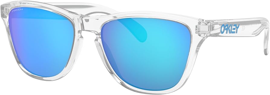Детские солнцезащитные очки Oakley FrogSkins XS J900615 Полированные прозрачные с сапфировым стеклом Prizm