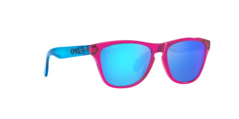 Детские солнцезащитные очки Oakley FrogSkins XXS J900904 кислотно-розовые Prizm с сапфировым стеклом