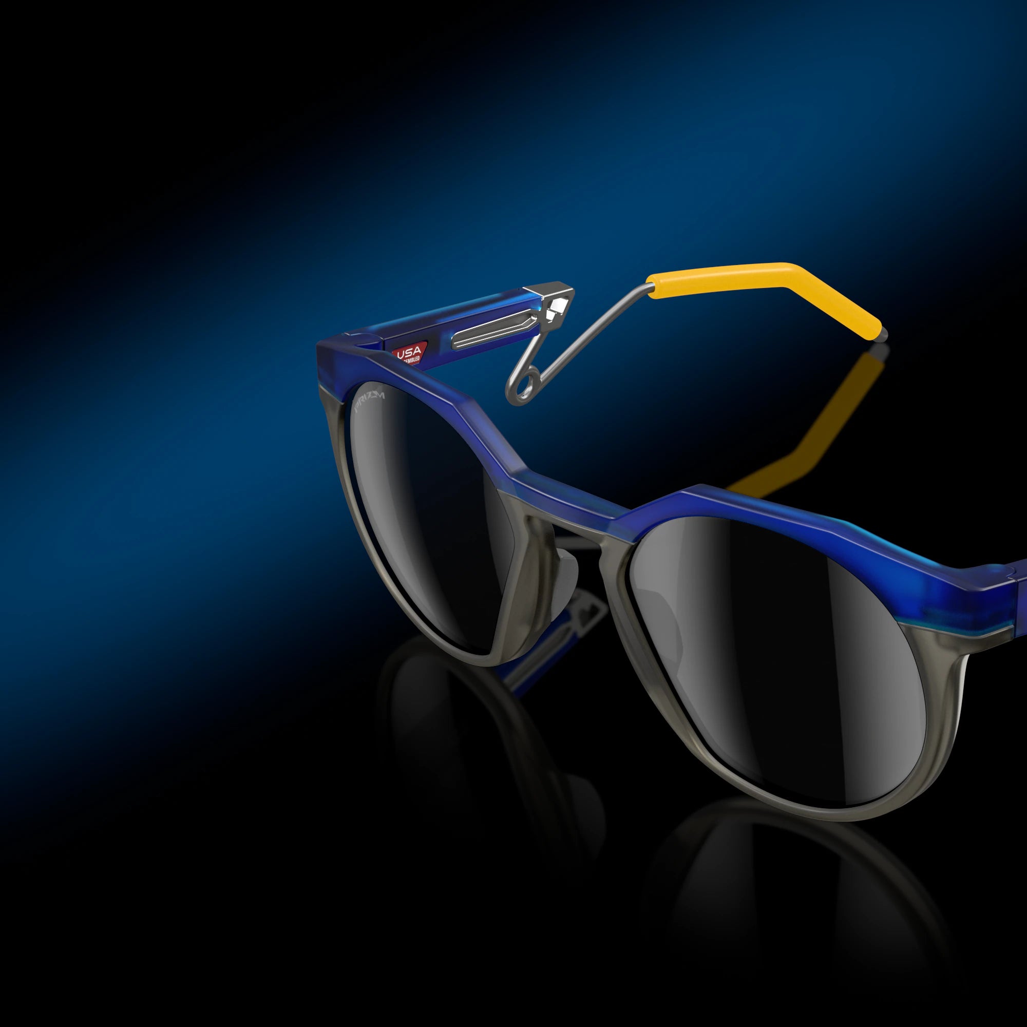 Солнцезащитные очки Oakley HSTN METAL 927906, прозрачно-голубой, призматический, черный