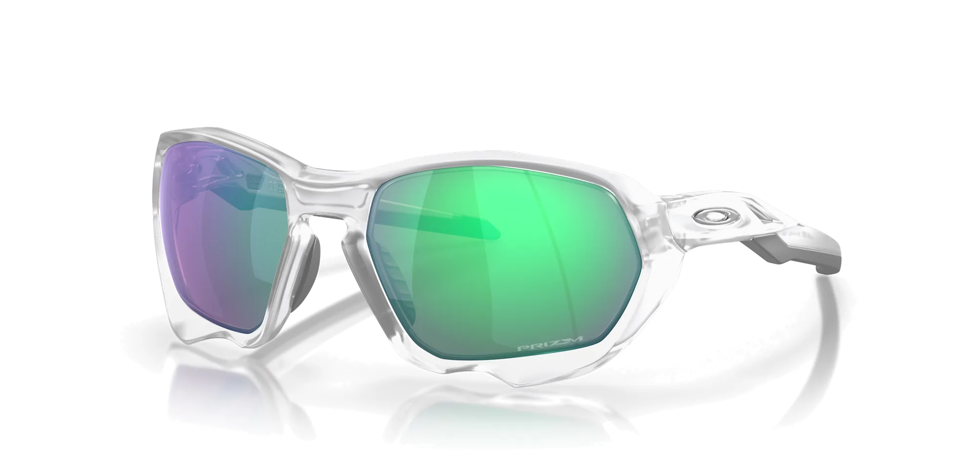 Oakley Plasma Sunglasses 901916 Matte Clear Prizm Road Jade