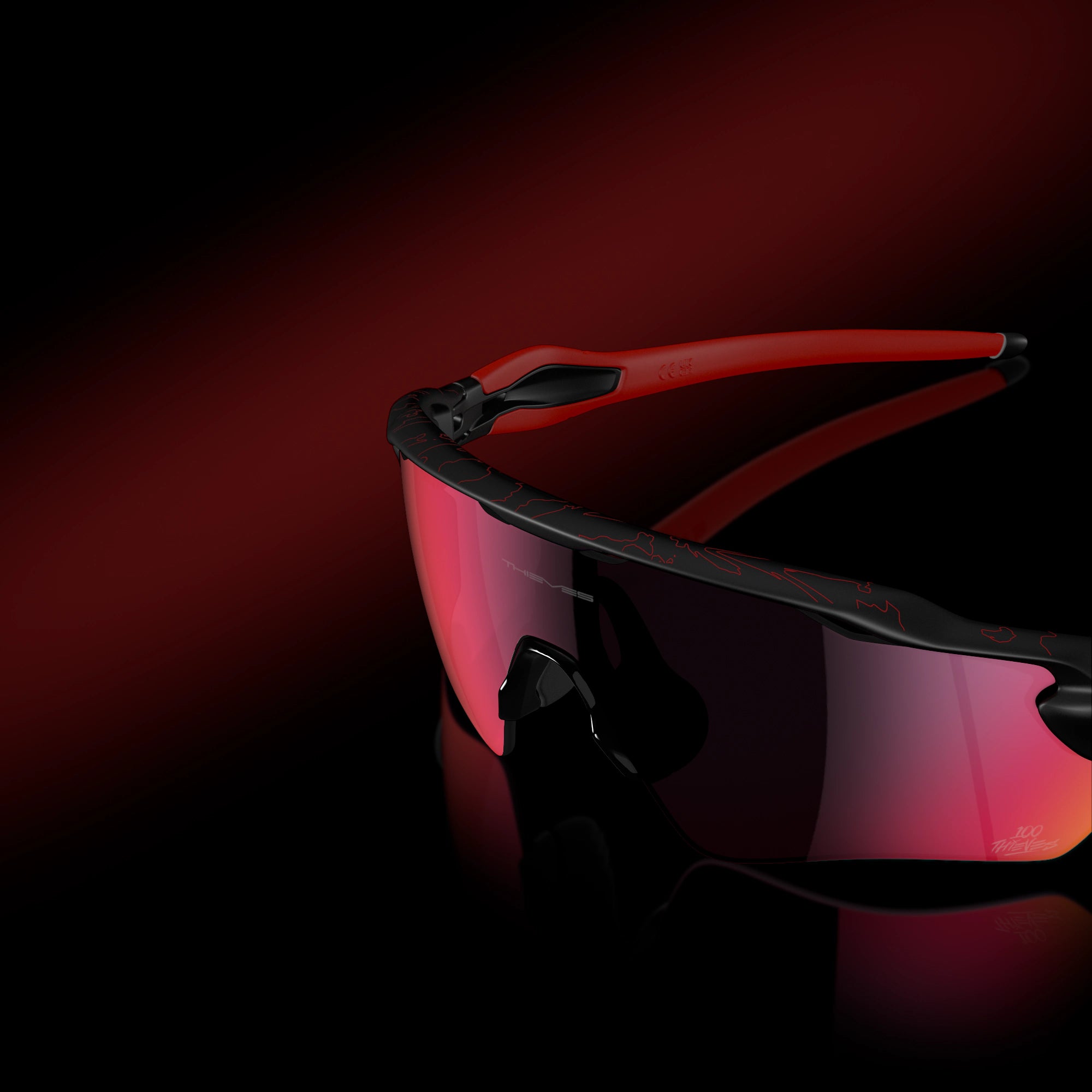 Oakley Radar EV Path 100 Thieves Özel Koleksiyon Güneş Gözlüğü 9208G2 100T Matte Black Prizm Road