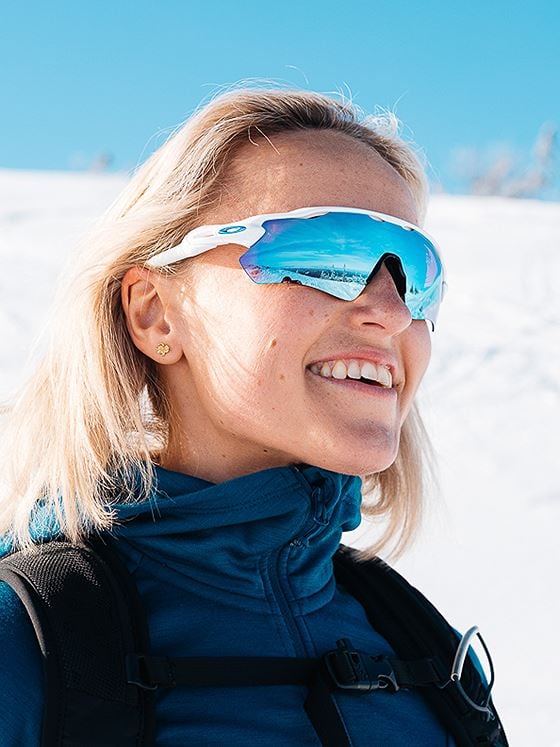 Oakley Radar EV PATH Cycling Sunglasses Polished White Prizm Sapphire