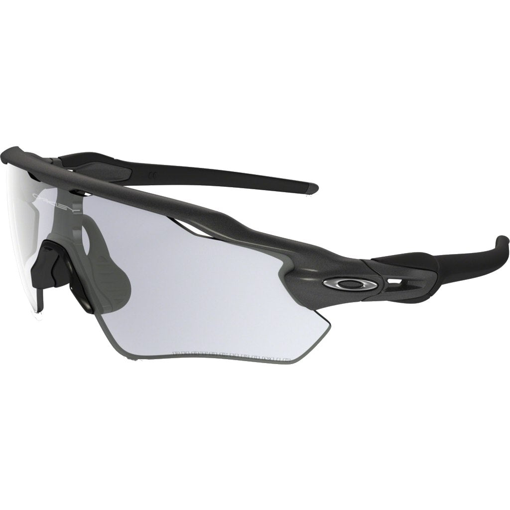 Велосипедные солнцезащитные очки Oakley Radar EV PATH, прозрачная сталь, 50% черный иридий, фотохромные