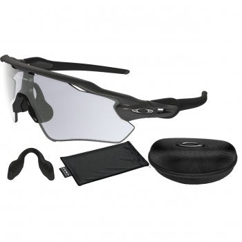 Велосипедные солнцезащитные очки Oakley Radar EV PATH, прозрачная сталь, 50% черный иридий, фотохромные
