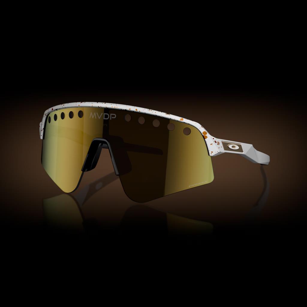 Oakley Sutro Lite Sweep Mathieu van der Poel Special Edition Sunglasses 946533 MVDP Red Gold Splatter Prizm 24K