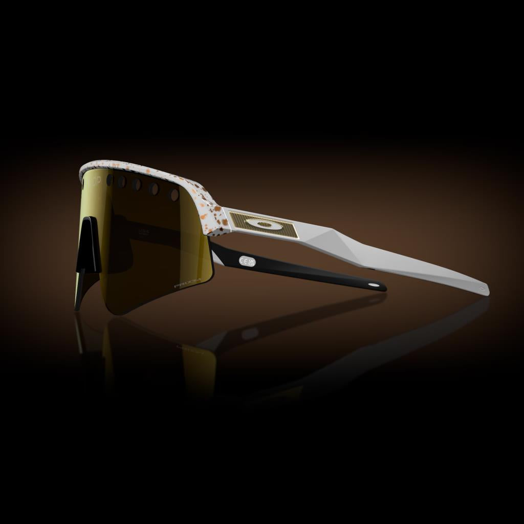 Oakley Sutro Lite Sweep Mathieu van der Poel Special Edition Sunglasses 946533 MVDP Red Gold Splatter Prizm 24K