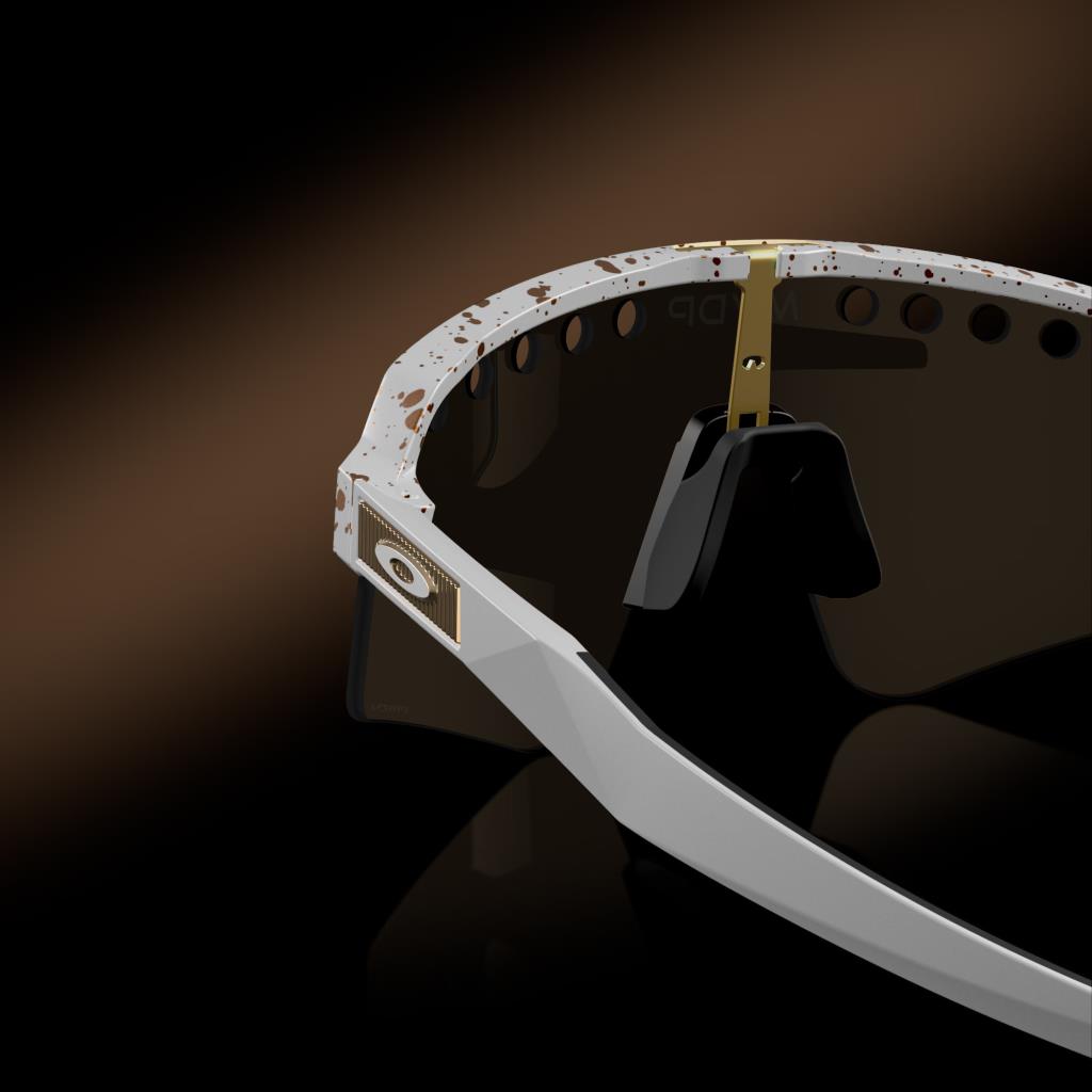 Oakley Sutro Lite Sweep Mathieu van der Poel Special Edition Sunglasses 946533 MVDP Red Gold Splatter Prizm 24K