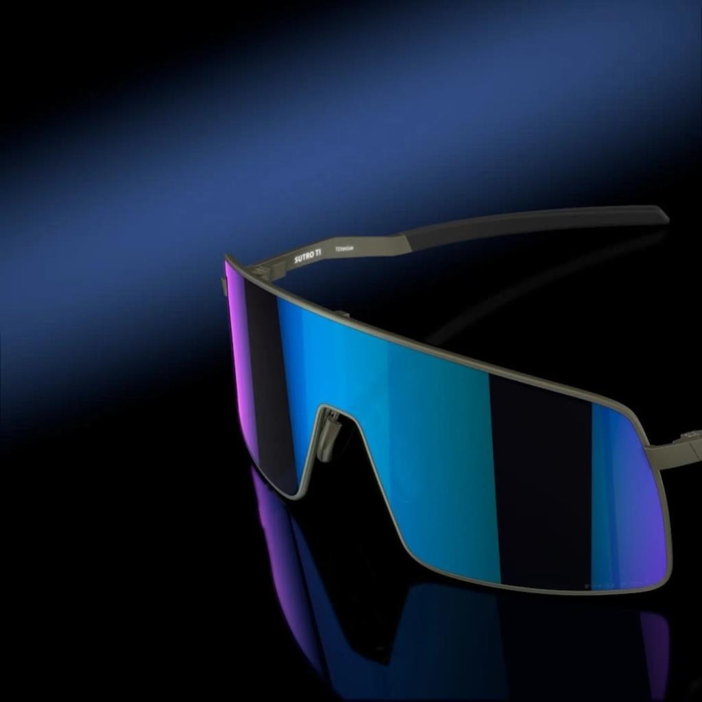 Велосипедные солнцезащитные очки Oakley Sutro TI с атласным свинцом Prizm с сапфировым стеклом