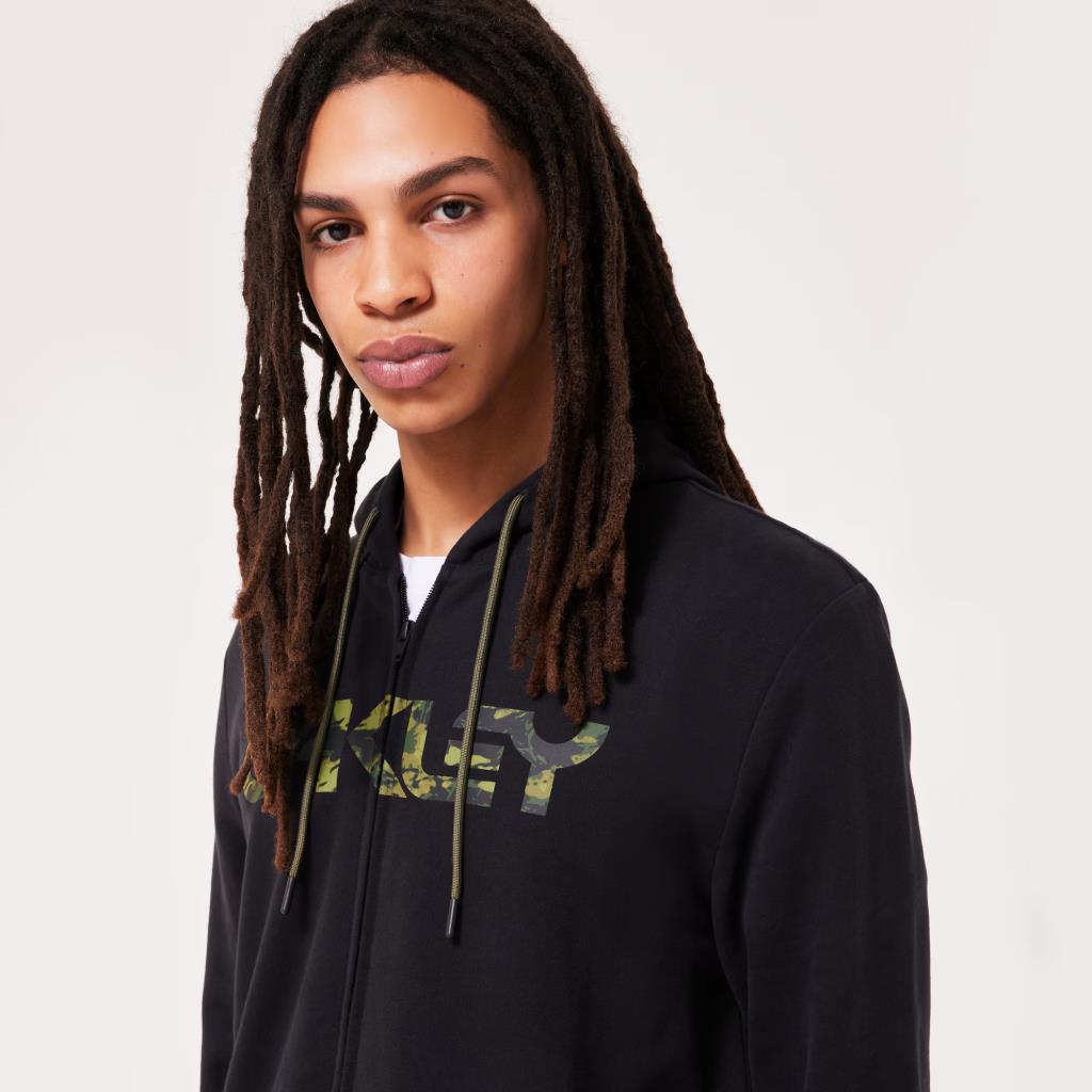 Толстовка с капюшоном Oakley Teddy Full Zip Hoodie FOA403057 03K Black Tiger Mint Camo