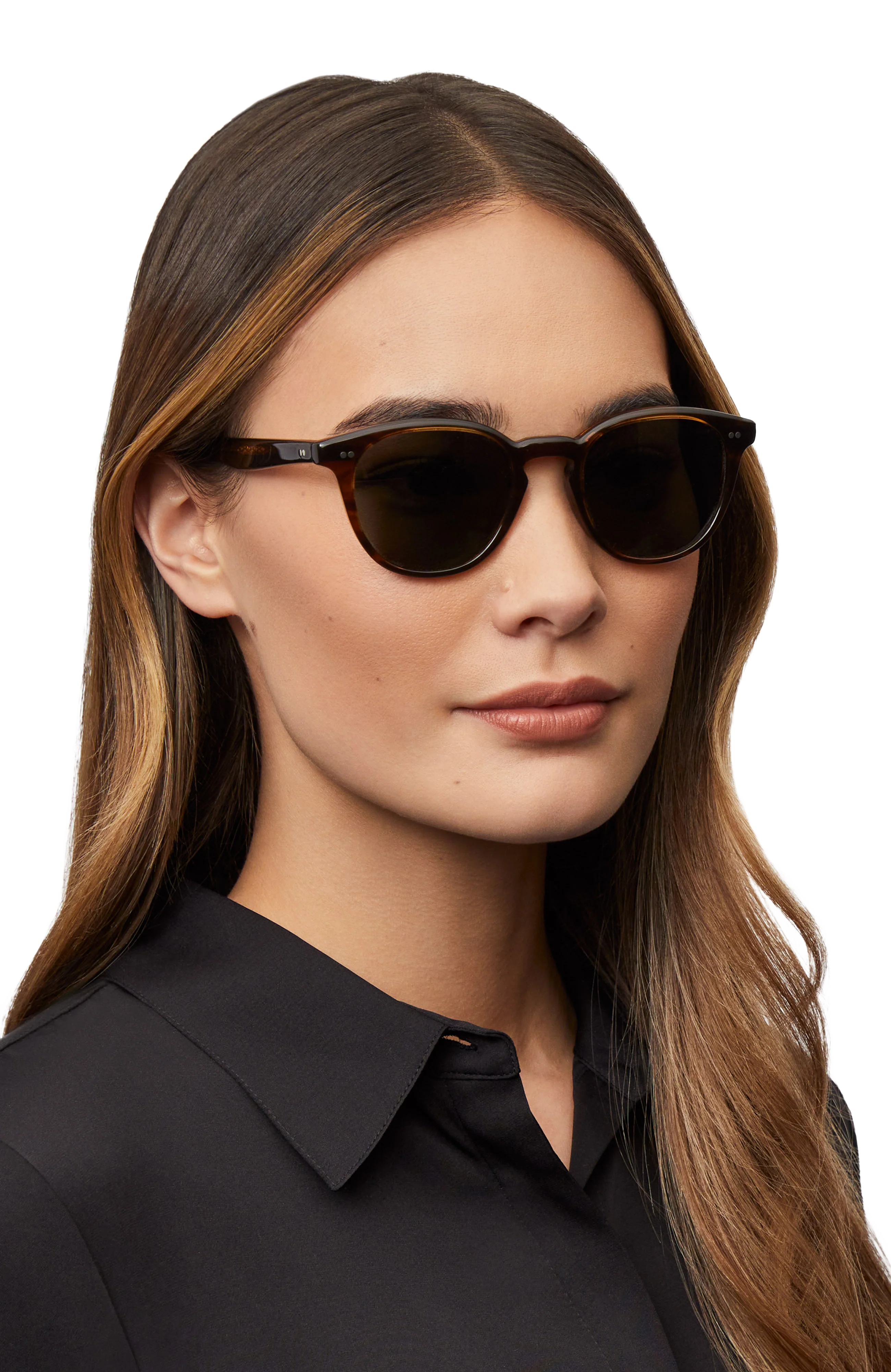 Oliver Peoples Desmon Sunglasses OV5454SU 176353 Translucent Dark Teal Cognac 50 Lens Width