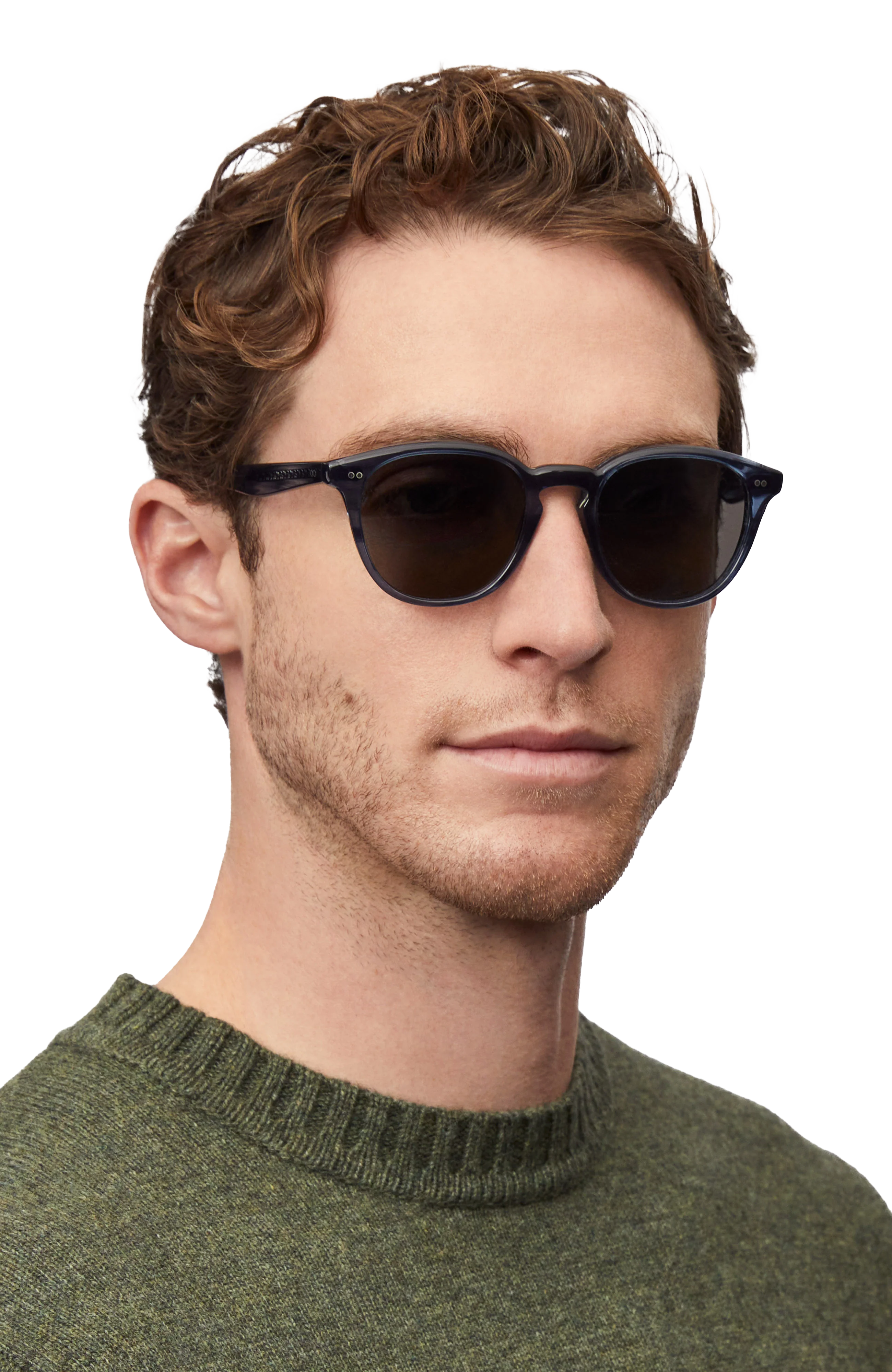 Oliver Peoples Desmon Sunglasses OV5454SU 176353 Translucent Dark Teal Cognac 50 Lens Width