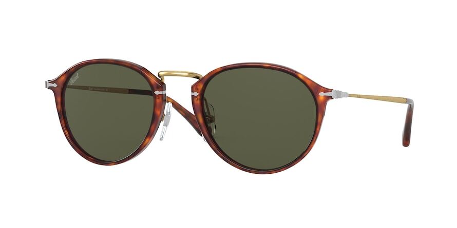 Persol 0PO3046S 24/31 49 Солнцезащитные очки Коричневые Гавана Зеленые