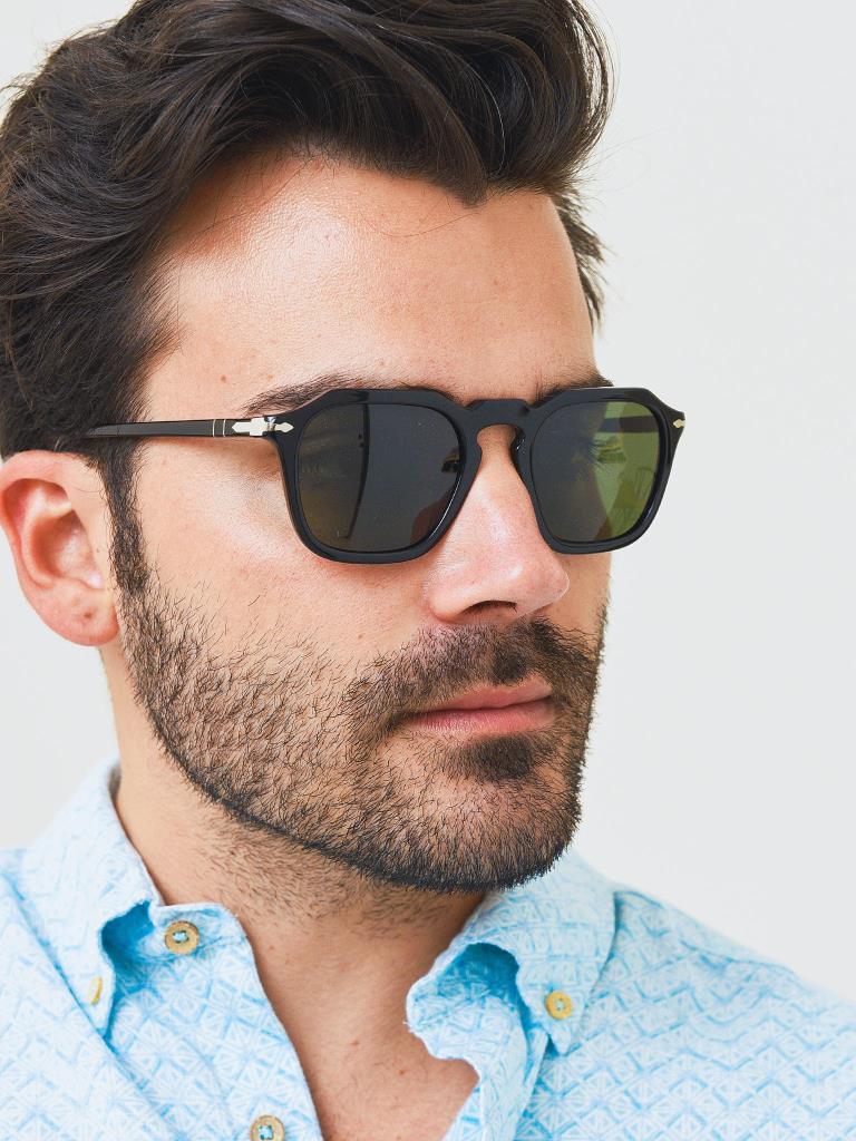 Солнцезащитные очки Persol 0PO3292S Чёрные Зелёные 95/31 52 Екартман