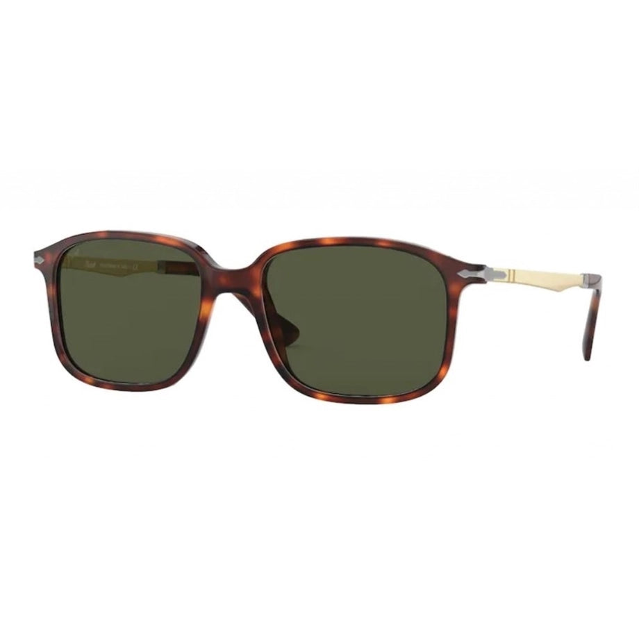 Persol Мужские солнцезащитные очки коричневые прямоугольные