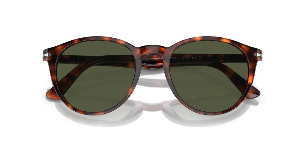 Солнцезащитные очки Persol PO 3152S 901531 52 Ekartman Гавана Зеленые