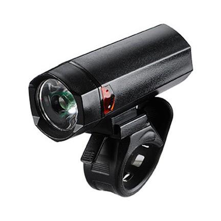 Plus Plf-8507C 1W Яркая светодиодная водонепроницаемая велосипедная фара с аккумулятором черного цвета
