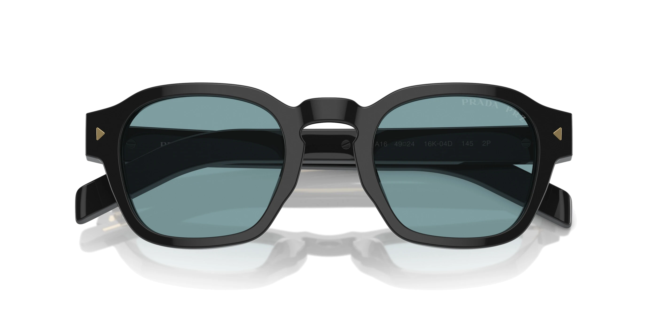 Prada Polarize Güneş Gözlüğü 0PR A16S 52 Ekartman 16K04D Black Green Polar