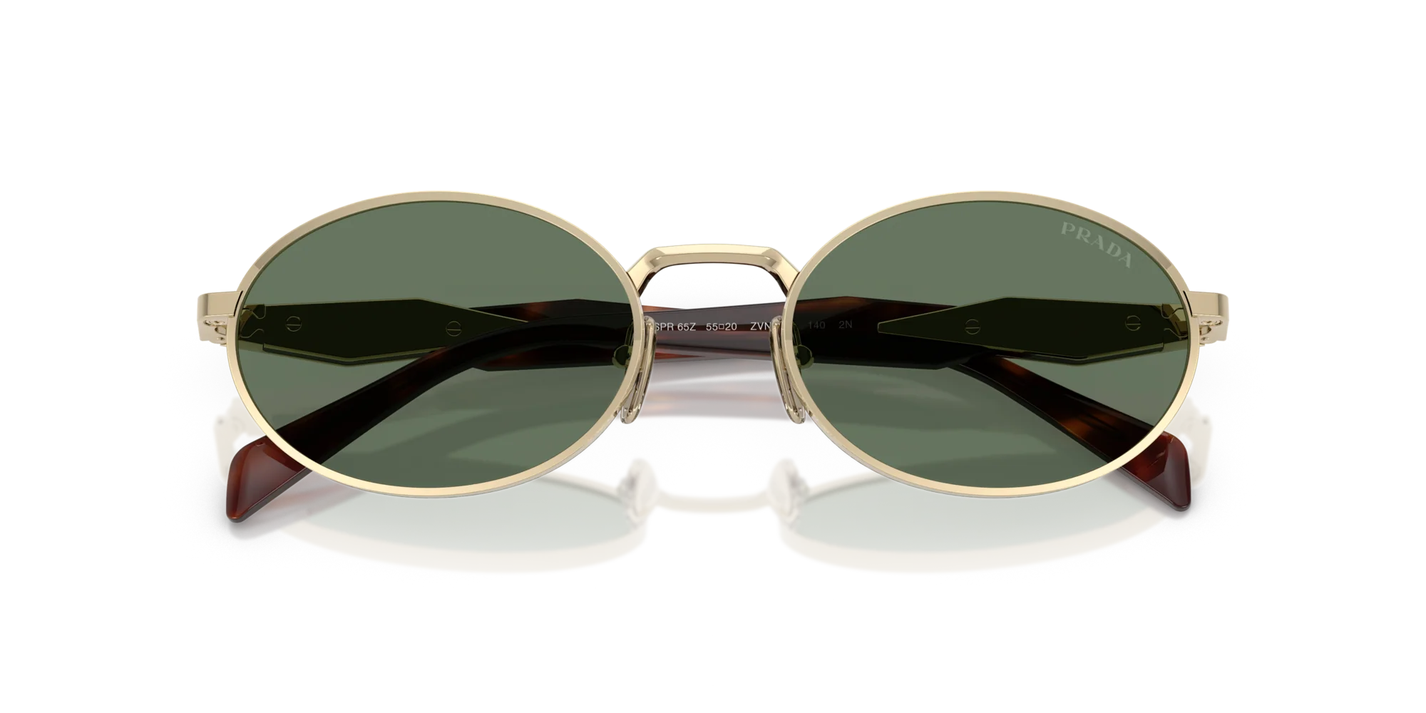Prada PR 65ZS Kadın Güneş Gözlüğü ZVN70L Pale Gold Dark Green 55 Ekartman