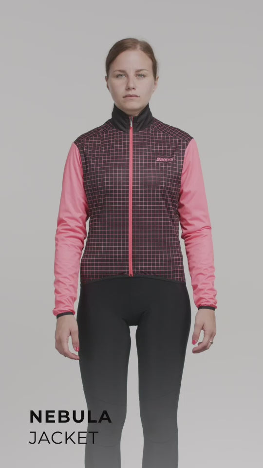 Santini NEBULA Women's Windbreaker Cycling Jacket 1W332L75NEBUL