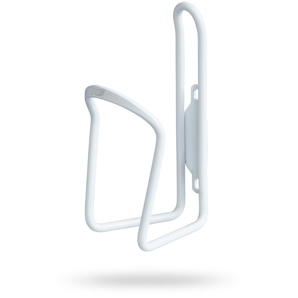 Pro Classic Bike Bottle Cage White Aluminum PRBC0010